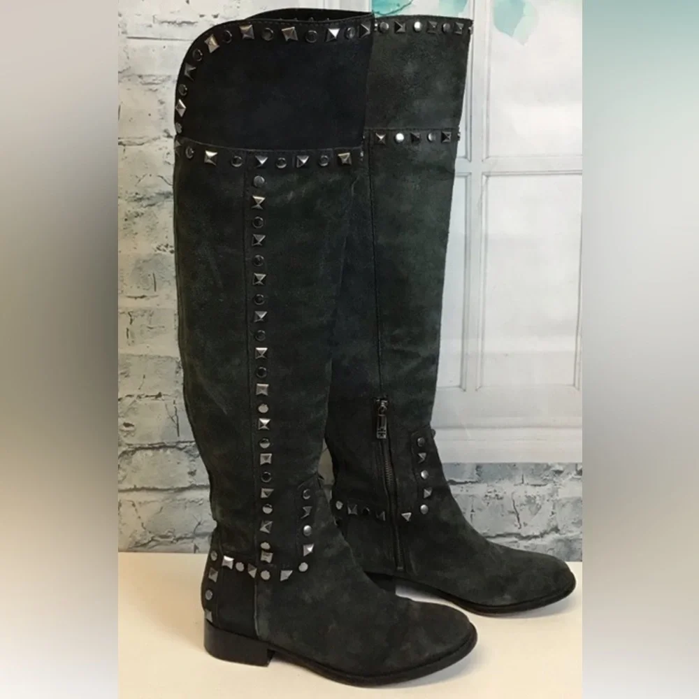 Tory Burch “Rhett” Studded Over the Knee Boots Size 6